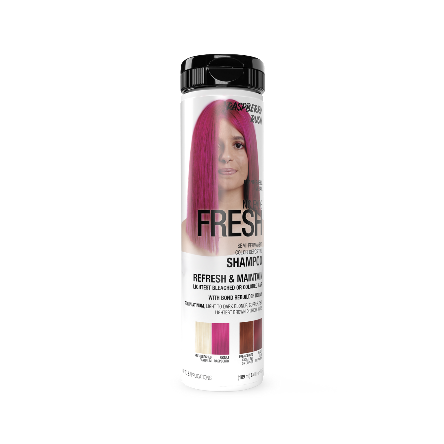 No Fade Fresh Semi Permanent Colour Depositing Shampoo Raspberry Rush 189ml