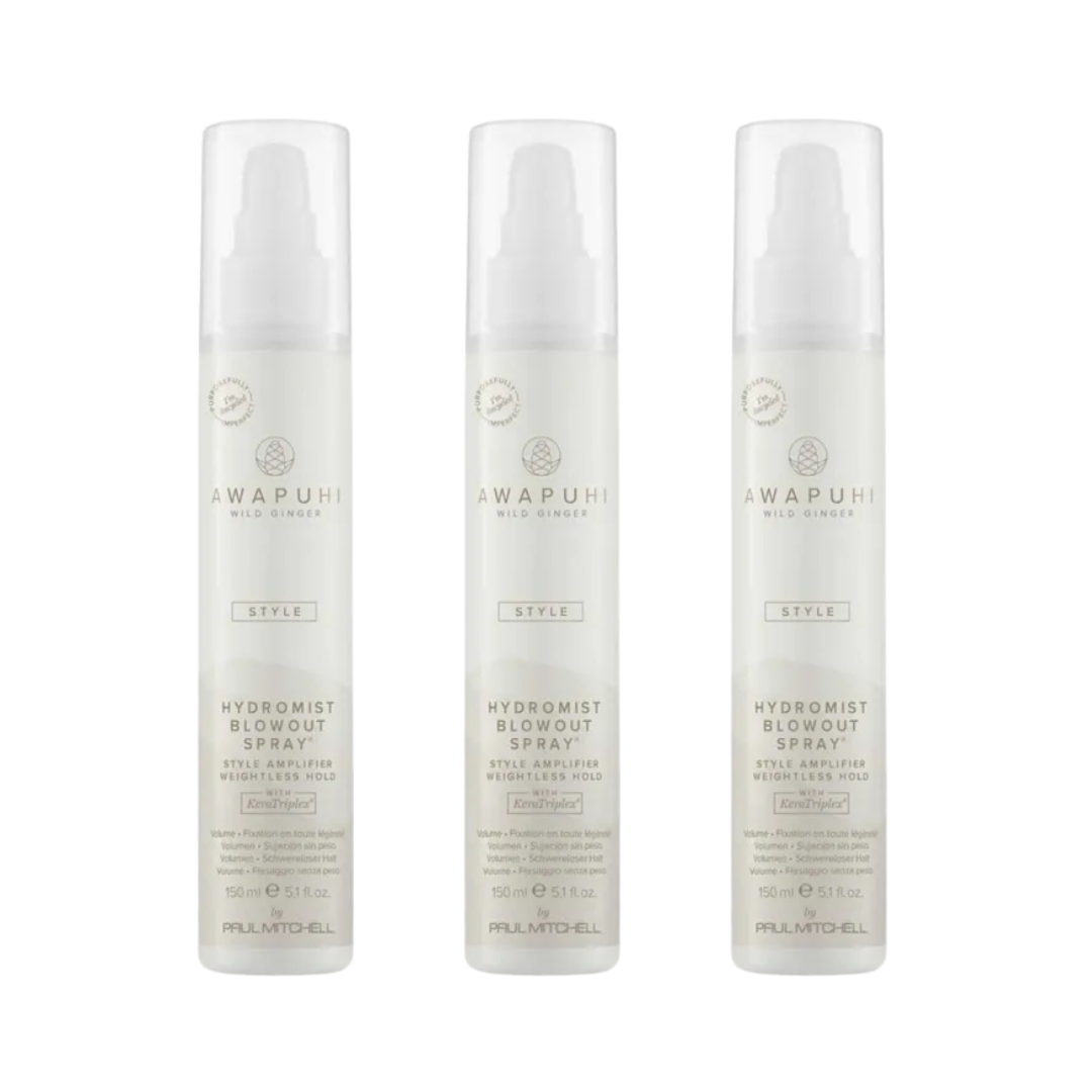 Paul Mitchell Awapuhi Wild Ginger HydroMist Blowout Spray 150ml Trio