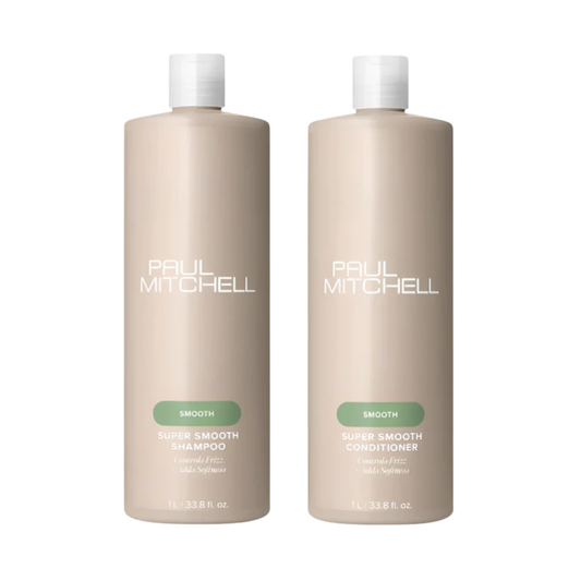 Paul Mitchell Super Smooth Shampoo 1000ml & Conditioner 1000ml Duo