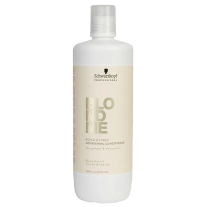 Schwarzkopf Professional Blondme Bond Repair Brightening Shampoo & Nourishing Conditioner 1000ml Duo - Salon Warehouse 