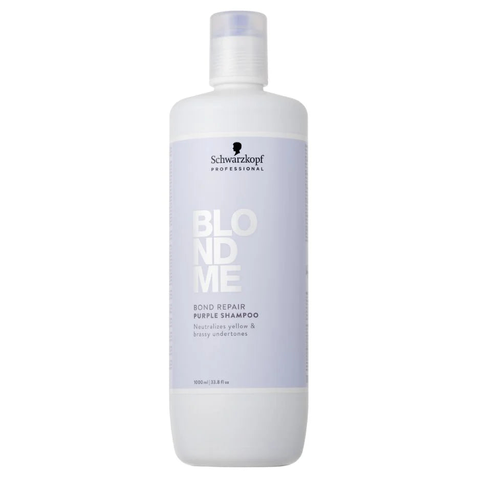 Schwarzkopf Professional Blondme Bond Repair Purple Shampoo 1000ml - Salon Warehouse 