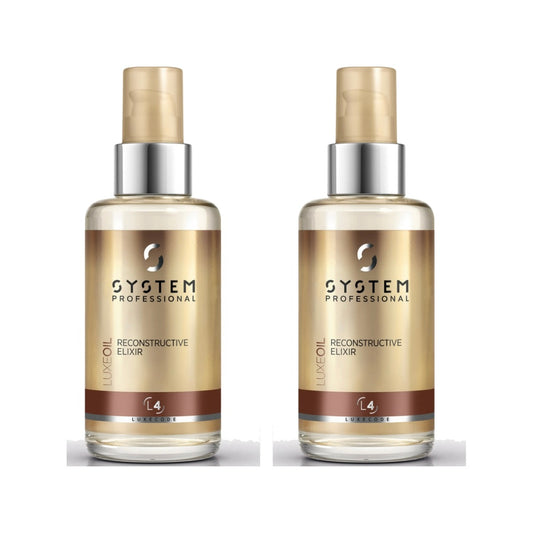 System Professional's PREMIUM LuxeOil Reconstructive Elixir 100mL x 2 [BOXED] - Salon Warehouse
