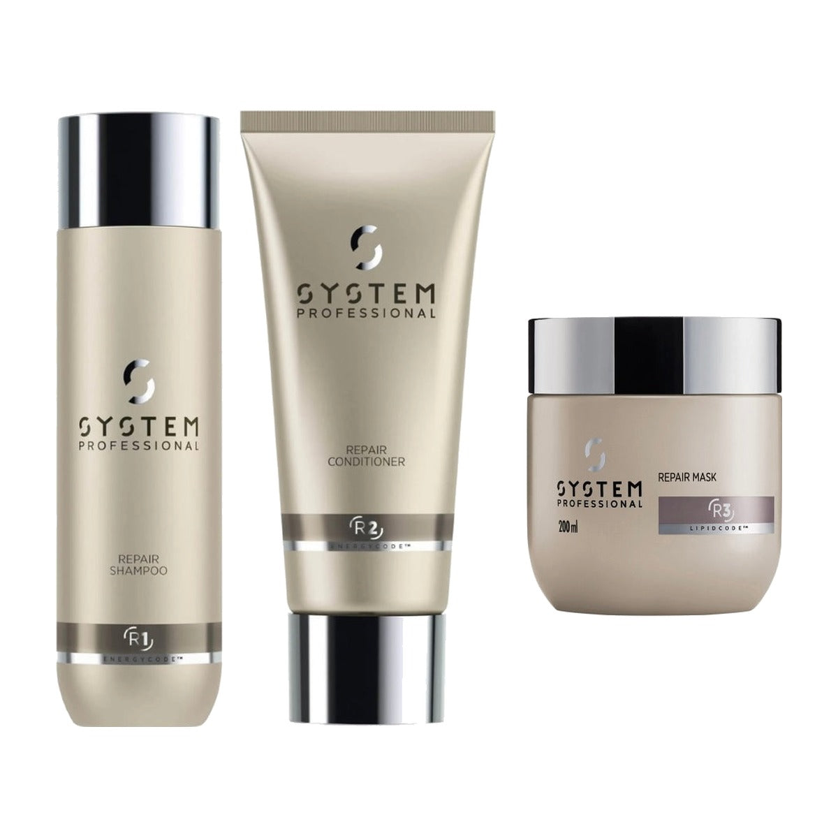 System Professional Repair Shampoo 250mL Conditioner 200ml Mask 200ml - Salon Warehouse