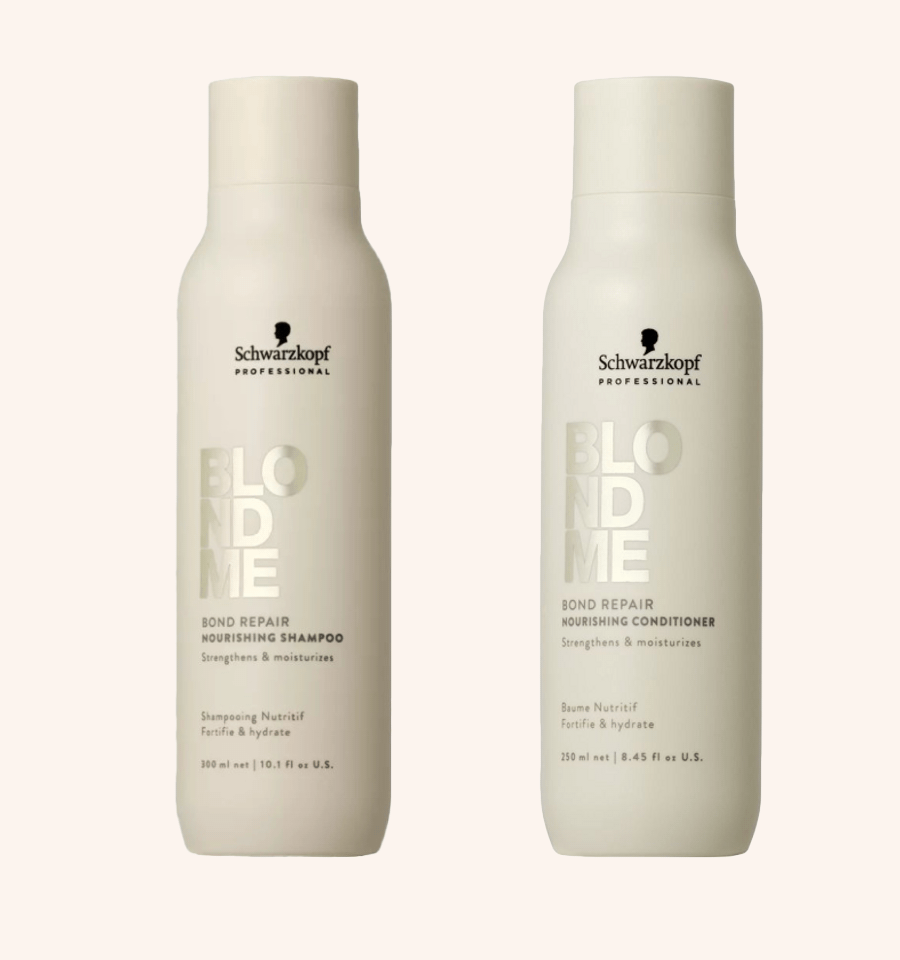 Schwarzkopf Professional BlondMe Bond Repair Nourishing Shampoo & Conditioner 300ml Duo - Salon Warehouse 