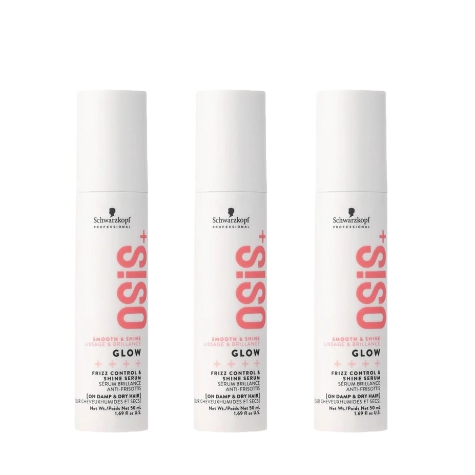 Schwarzkopf Professional Osis+ Glow Frizz Control & Shine Serum 50ml Trio - Salon Warehouse