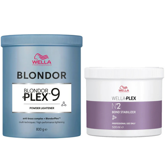 Wella BlondorPlex 800ml & WellaPlex No.2 Bond Stabiliser 500ml Duo - Salon Warehouse