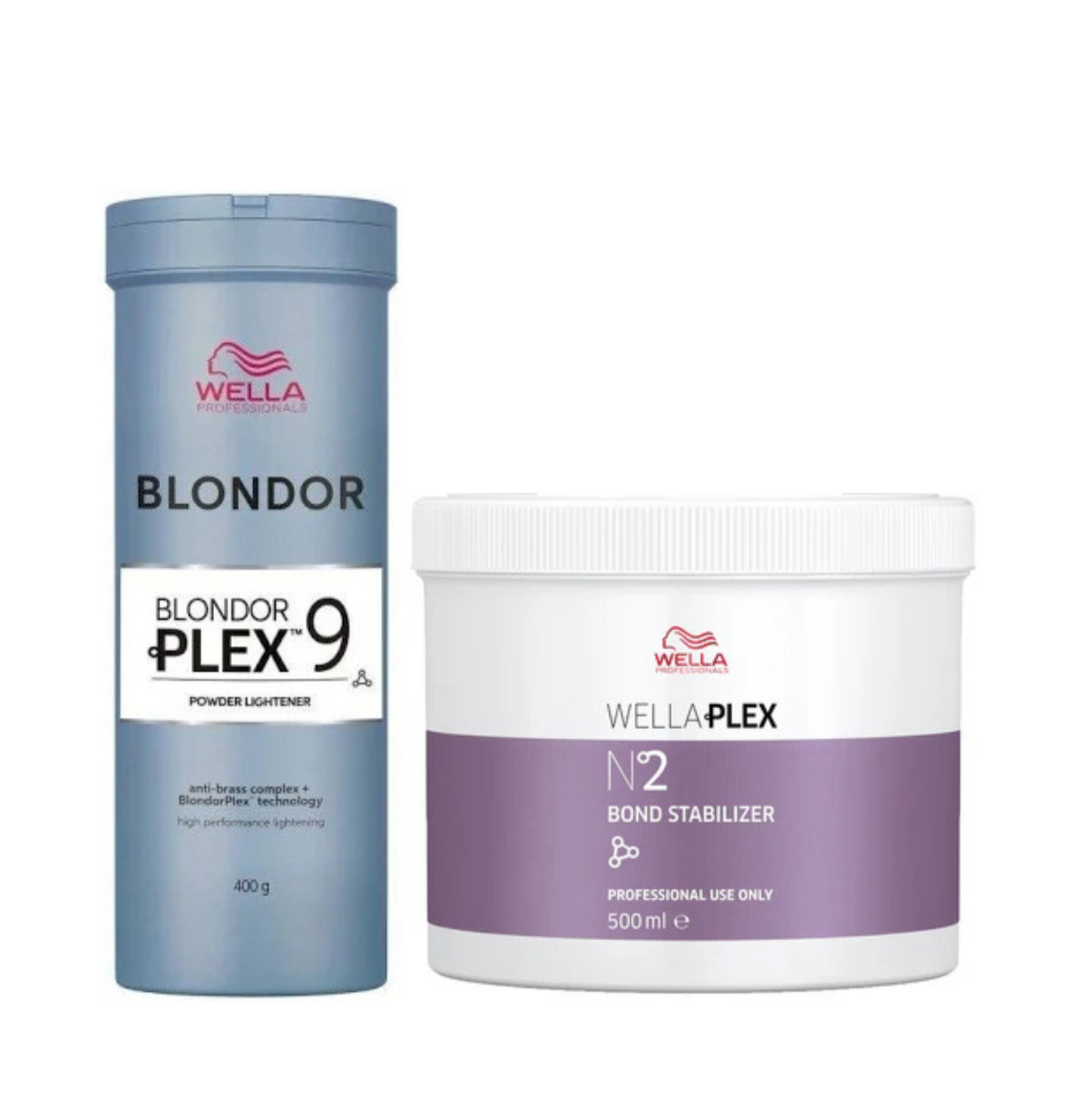 Wella BlondorPlex 9+ 400g & WellaPlex No.2 Bond Stabiliser 500ml Duo - Salon Warehouse