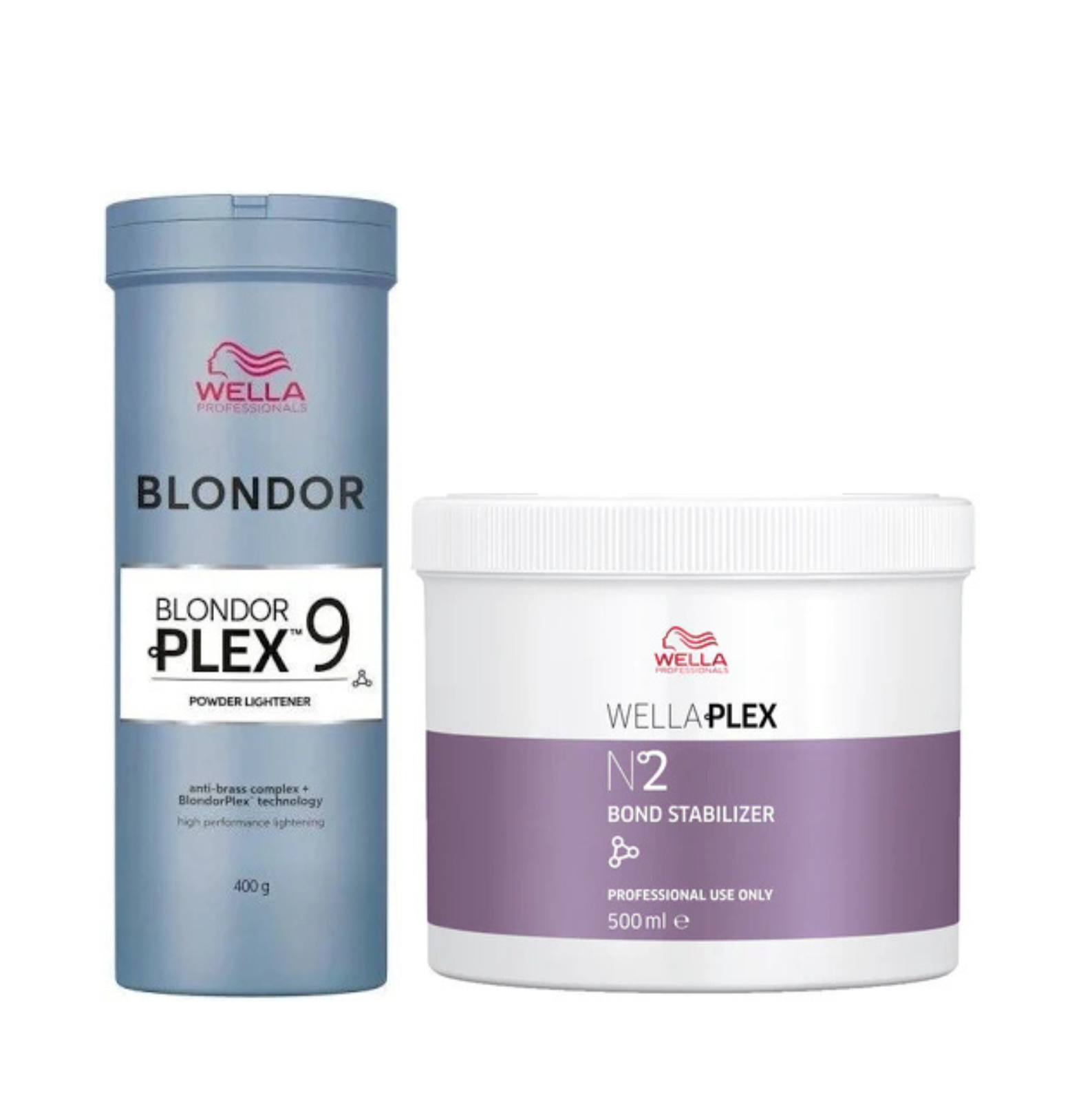 Wella BlondorPlex 9+ 400g & WellaPlex No.2 Bond Stabiliser 500ml Duo - Salon Warehouse