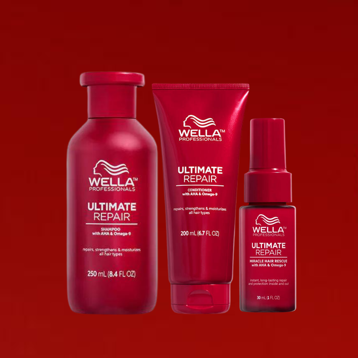 Wella Professionals Ultimate Repair Shampoo, Conditioner & Miracle Hair Rescue Trio - Salon Warehouse