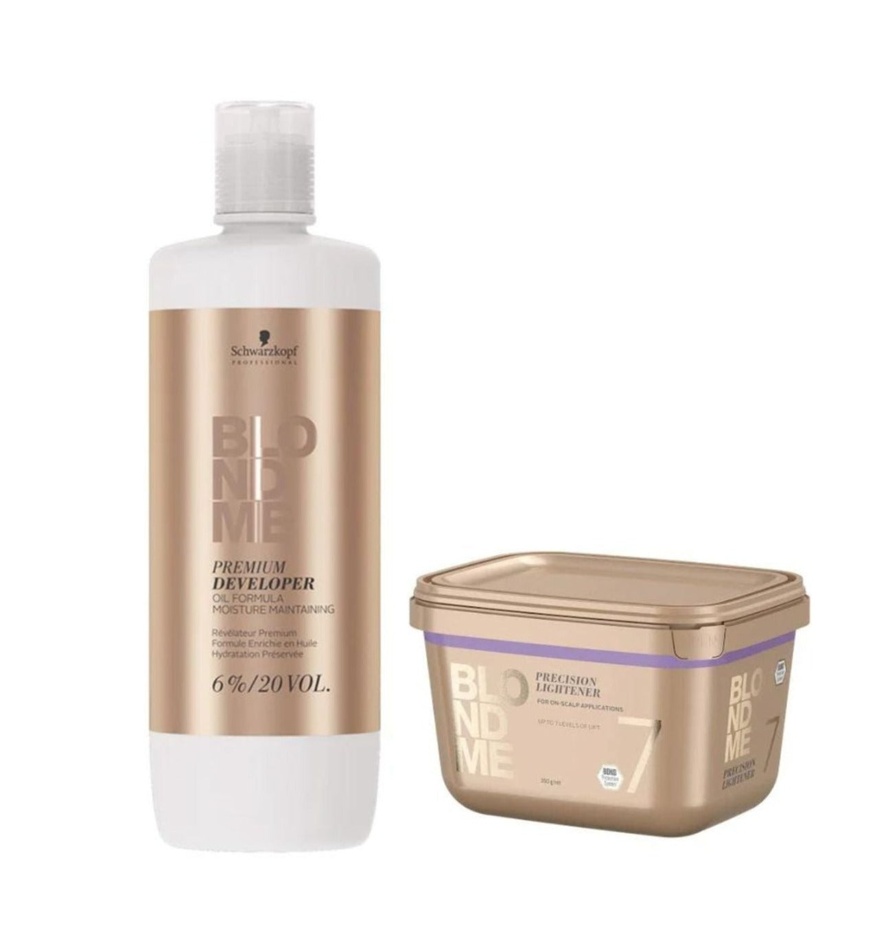 Schwarzkopf Professional BLONDEME Precision lightener 350g & Schwarzkopf BLONDEME Premium Oil Developer 6% - 20vol 900ml Duo - Salon Warehouse