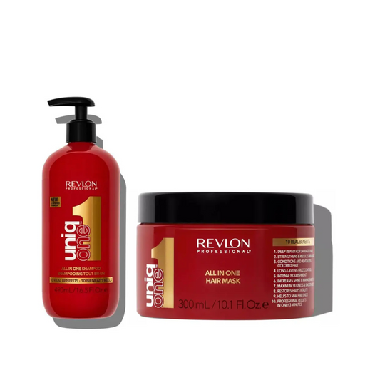 Revlon Professional Uniq One All In One Shampoo 490ml & Mask 300ml Duo - Salon Warehouse