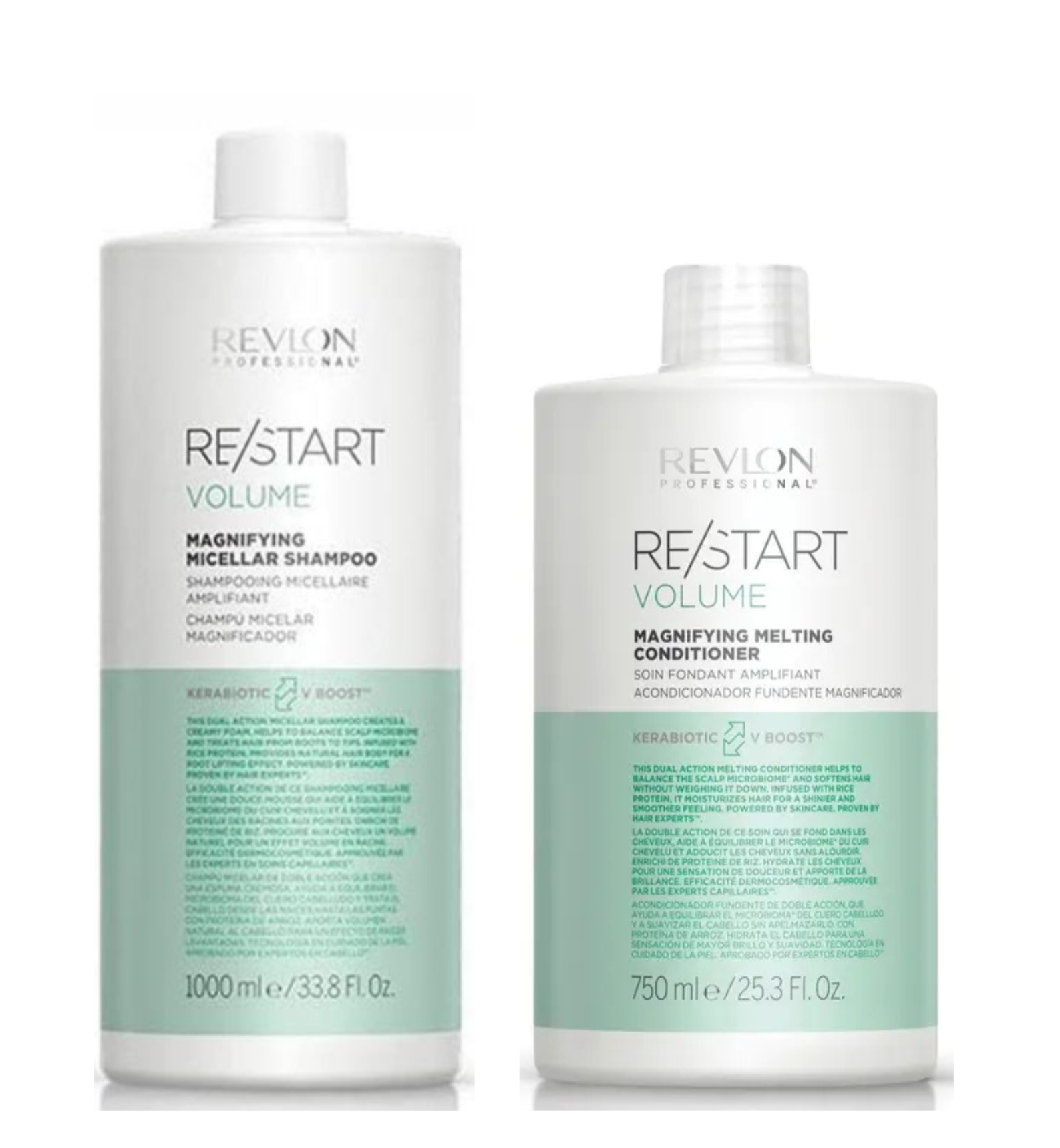 Revlon Re/Start Volume Magnifying Micellar Shampoo 1000ml & Melting Conditioner 750ml Duo - Salon Warehouse