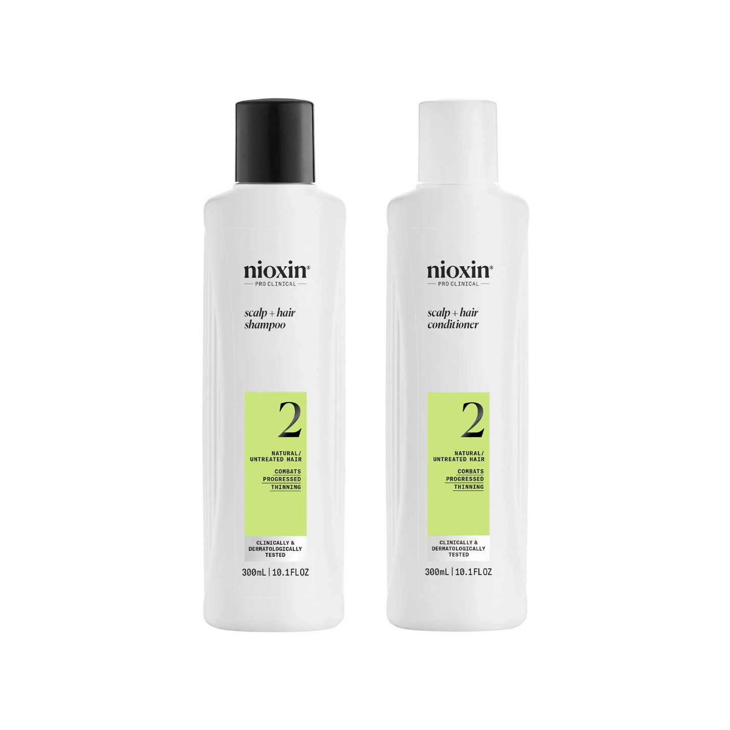 Nioxin PRO CLINCAL Scalp + Hair Thickening System 2 Shampoo & Conditoner 300ml Duo - Salon Warehouse