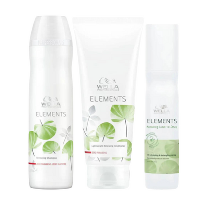 Wella Elements Shampoo, Conditioner & Leave-In Spray Trio Pack - Salon Warehouse