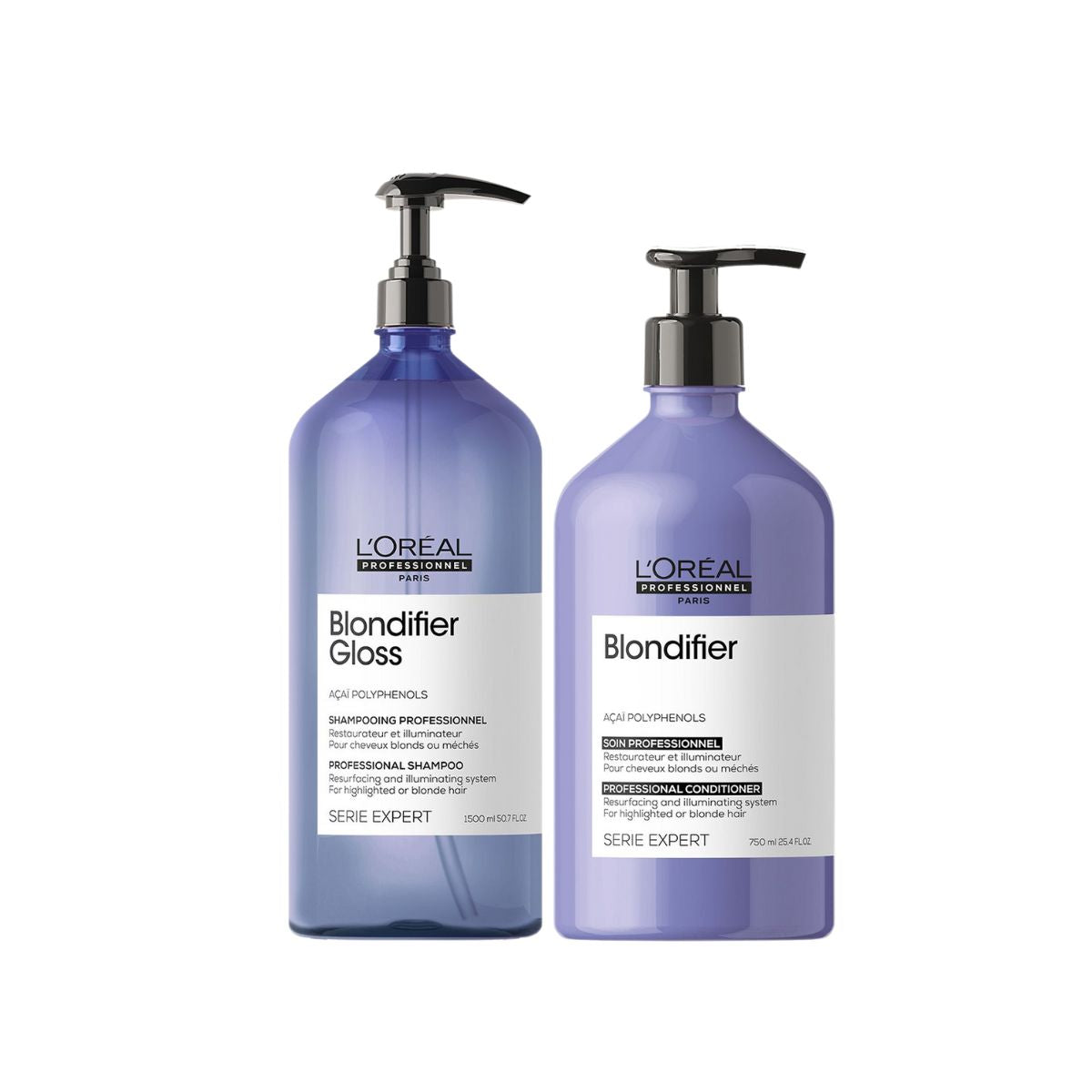 L'Oréal Professionnel Serie Expert Blondifier Gloss Shampoo 1500ml & Conditioner 750ml Duo - Salon Warehouse