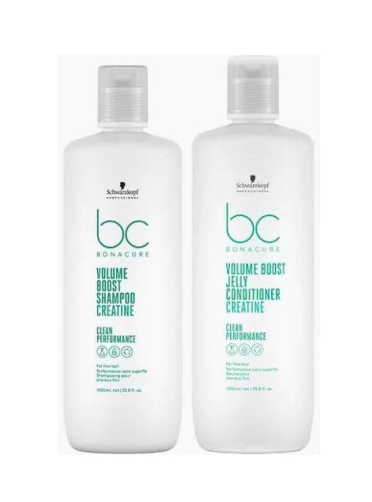 Schwarzkopf Professional BC Volume Boost Clean Performance Shampoo & Conditioner Duo 1000ml - Salon Warehouse