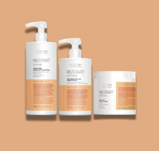 Revlon Professional RE/START Repair Repairing Shampoo, Conditioner & Mask Trio - Salon Warehouse