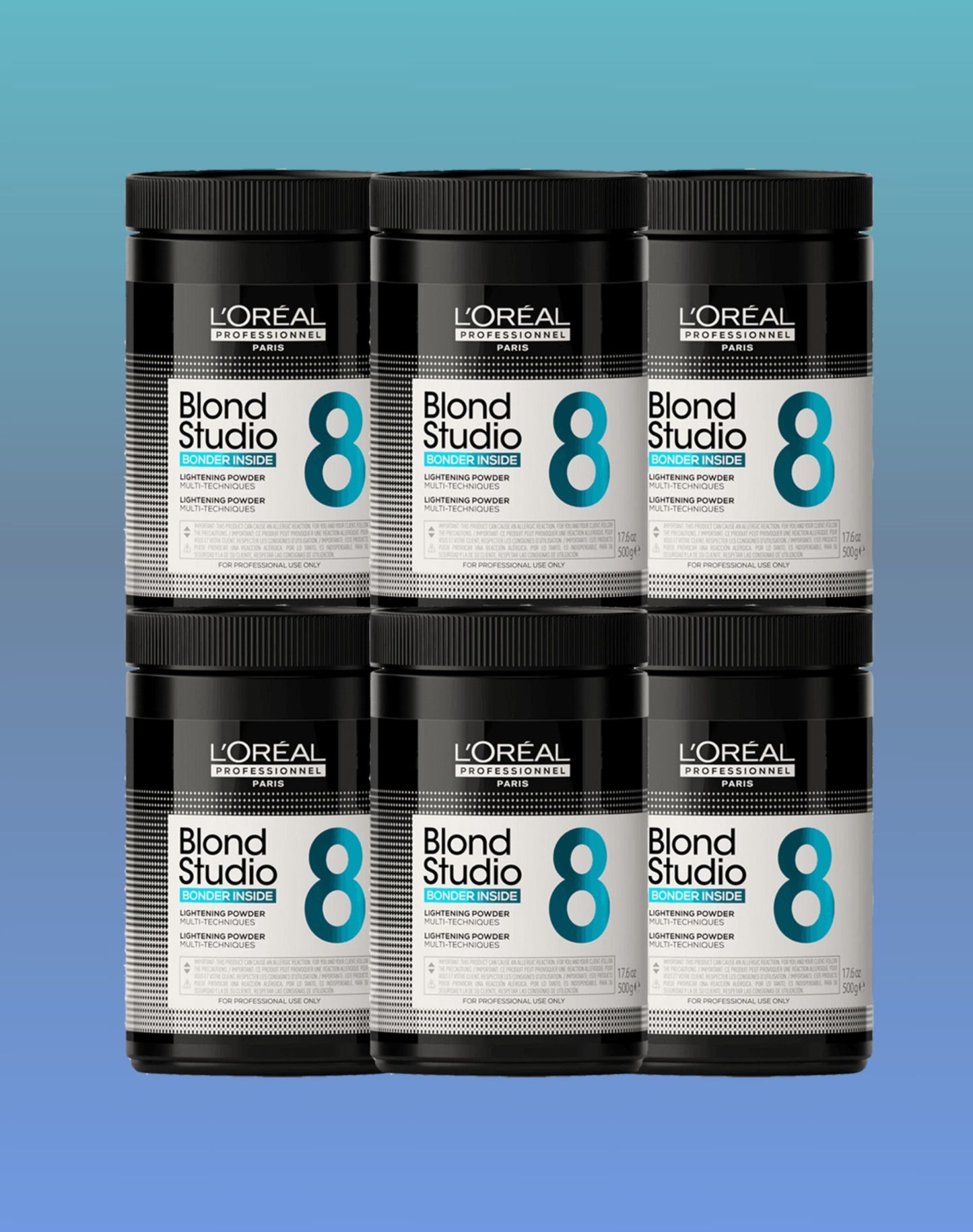 L'Oreal Professionnel Blond Studio Bonder Inside 8 Hair Lightening Powder 500g x 6 Value Pack - Salon Warehouse