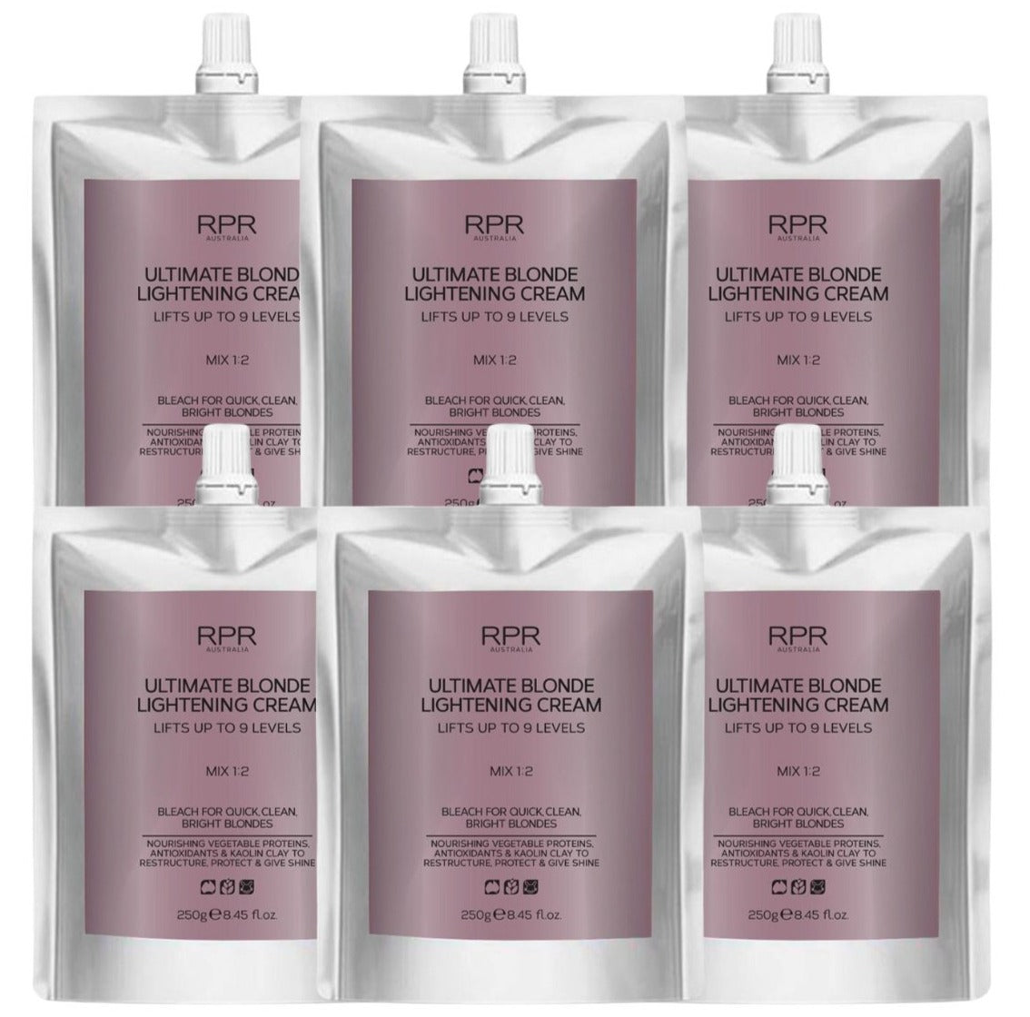 RPR Ultimate Blonde Lightening Cream 250g 6 Pack Bundle - Salon Warehouse