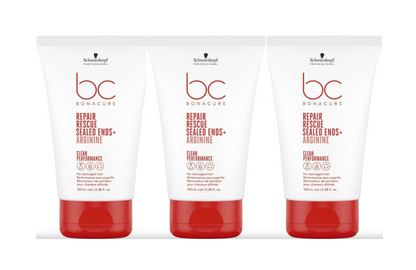 Schwarzkopf Professional Bonacure Clean Performance Repair Rescue Sealed Ends 100ml Trio - Salon Warehouse