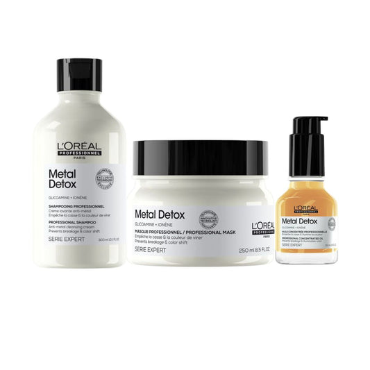 L'Oréal Professionnel Serie Expert Metal Detox Shampoo, Mask & Oil Trio Pack - Salon Warehouse