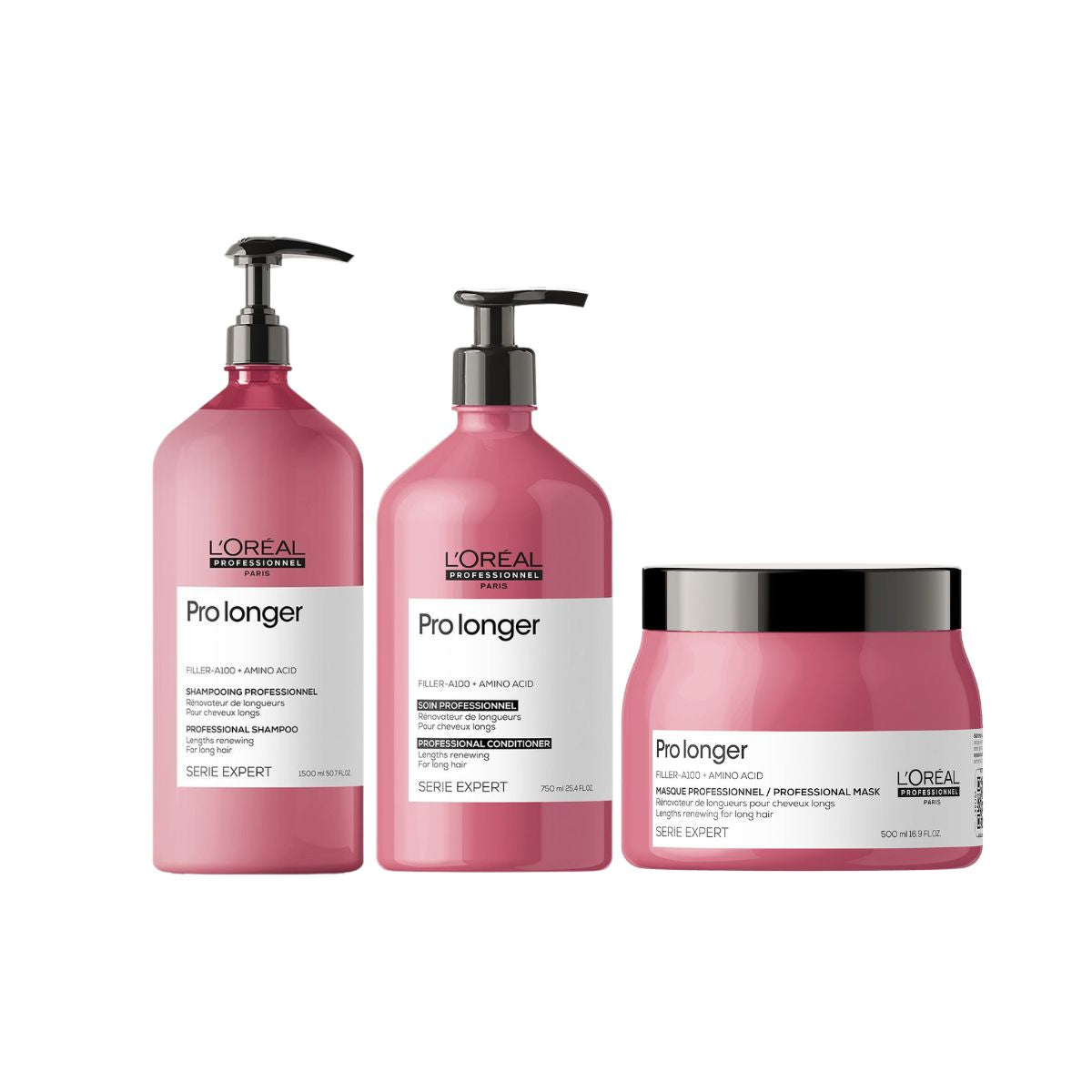 L'Oréal Professionnel Pro Longer Shampoo, Conditioner & Mask Trio Pack Large - Salon Warehouse