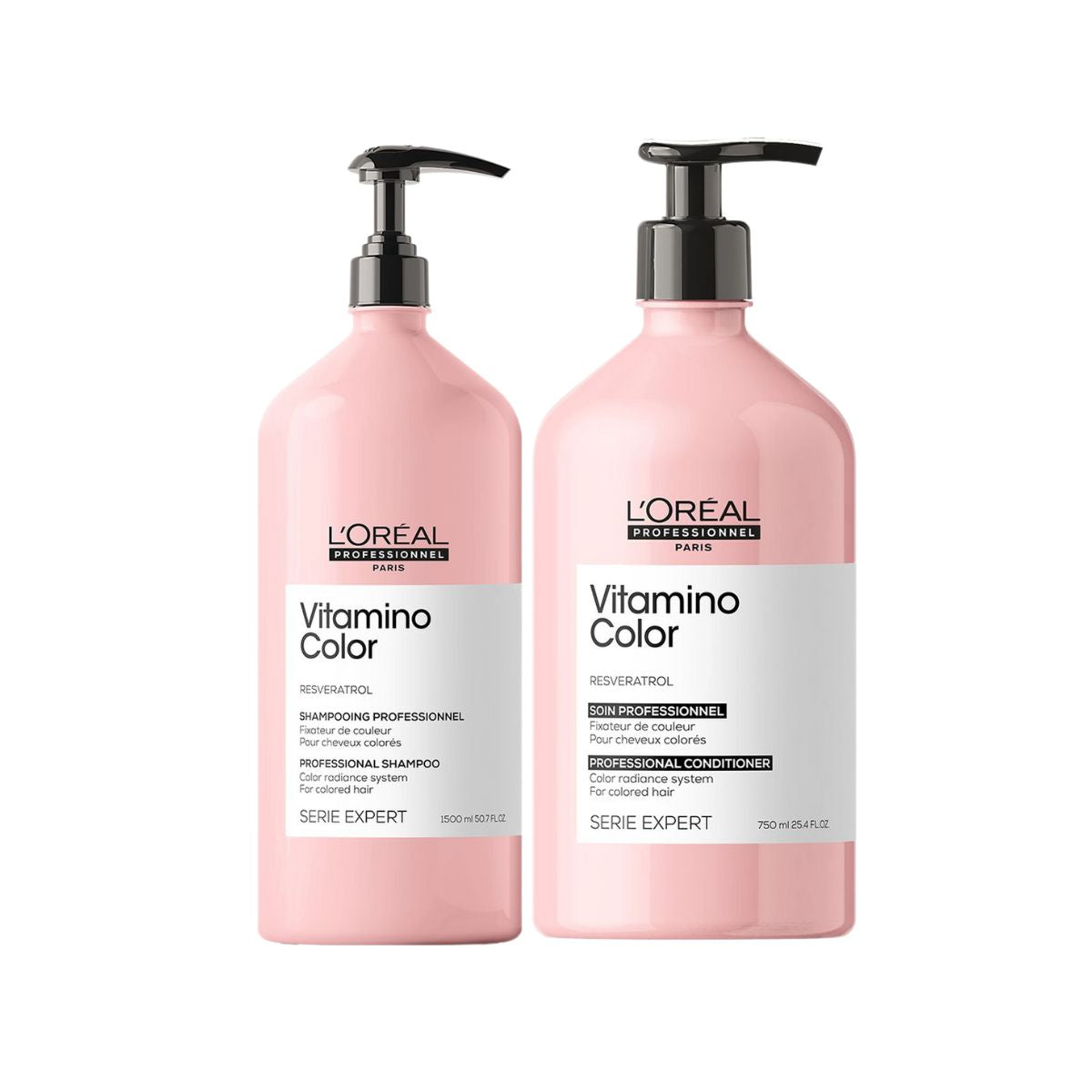 L'Oréal Professionnel Serie Expert Vitamino Color Shampoo 1500ml & Conditioner 750ml Duo - Salon Warehouse