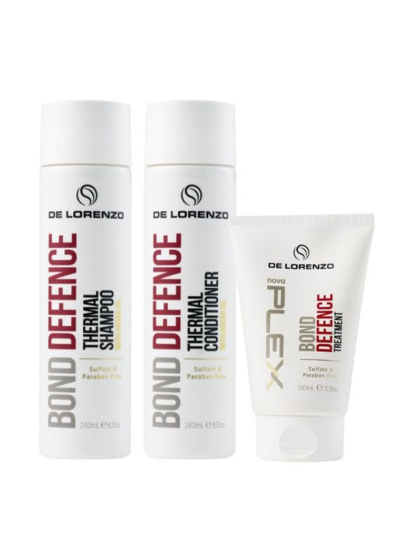 De Lorenzo Bond Defence Thermal Shampoo, Conditioner & Treatment Trio - Salon Warehouse