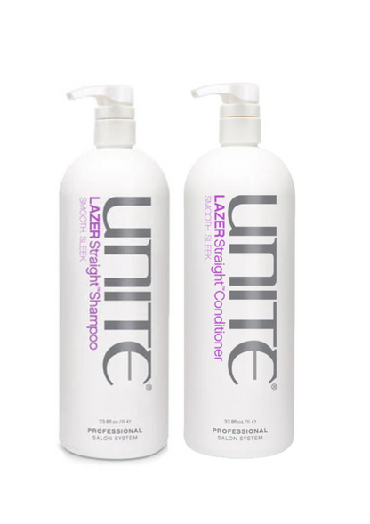 Unite Laser Straight Shampoo & Conditioner 1000ml Duo - Salon Warehouse