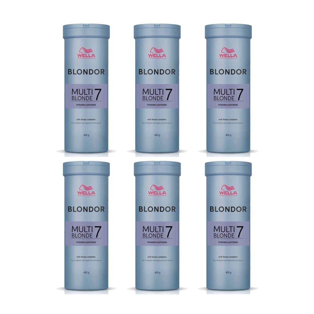 Wella Blondor Multi Blonde 7 Powder Lightener 400g x 6 - Salon Warehouse