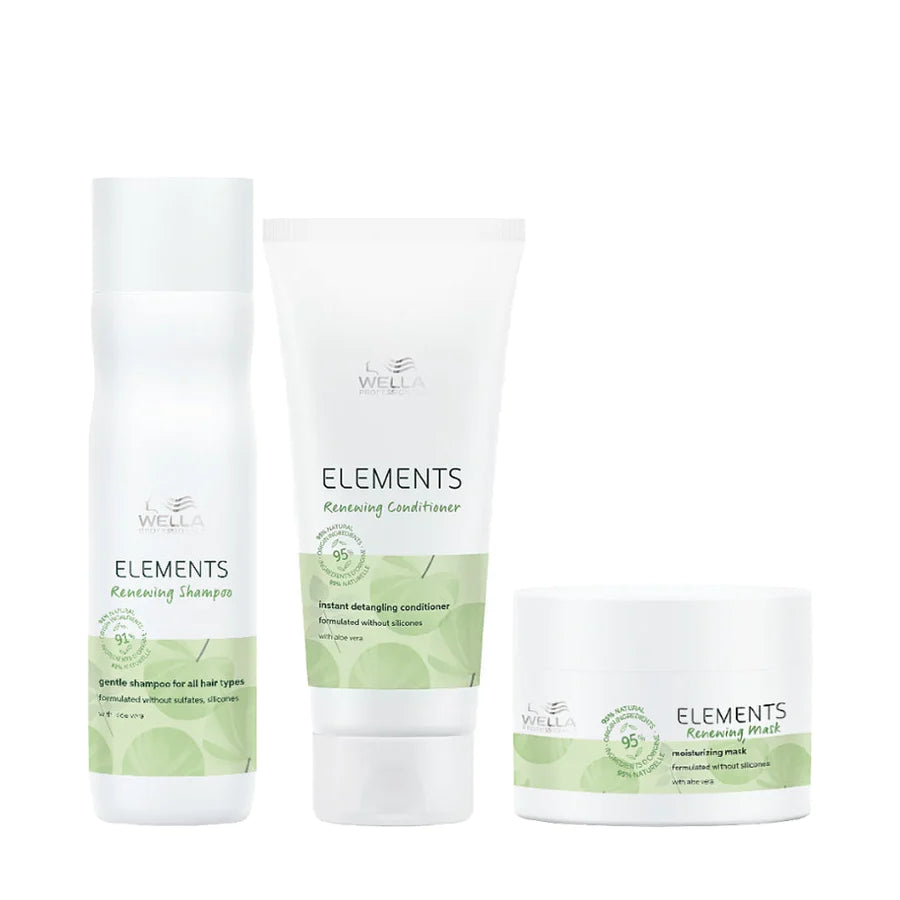 Wella Elements Renewing Shampoo, Conditioner & Renewing Mask 250ml
