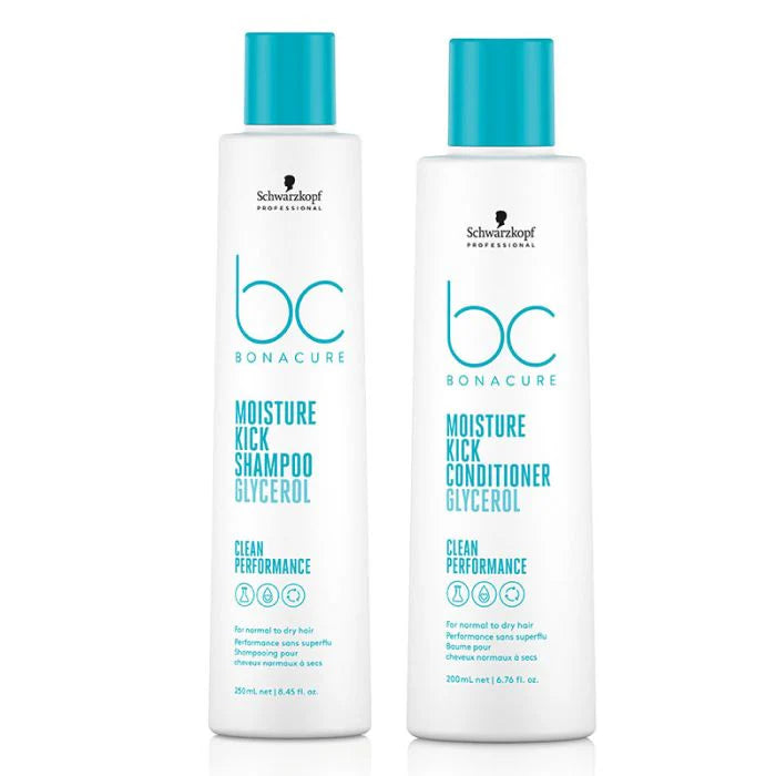 Schwarzkopf Professional BC Bonacure Moisture Kick Shampoo 250ml & Conditioner 200ml Duo - Salon Warehouse 