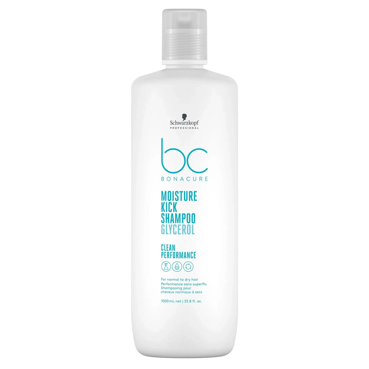 Schwarzkopf Professional BC Clean Performance Moisture Kick Shampoo & Conditioner 1000ml Duo - Salon Warehouse