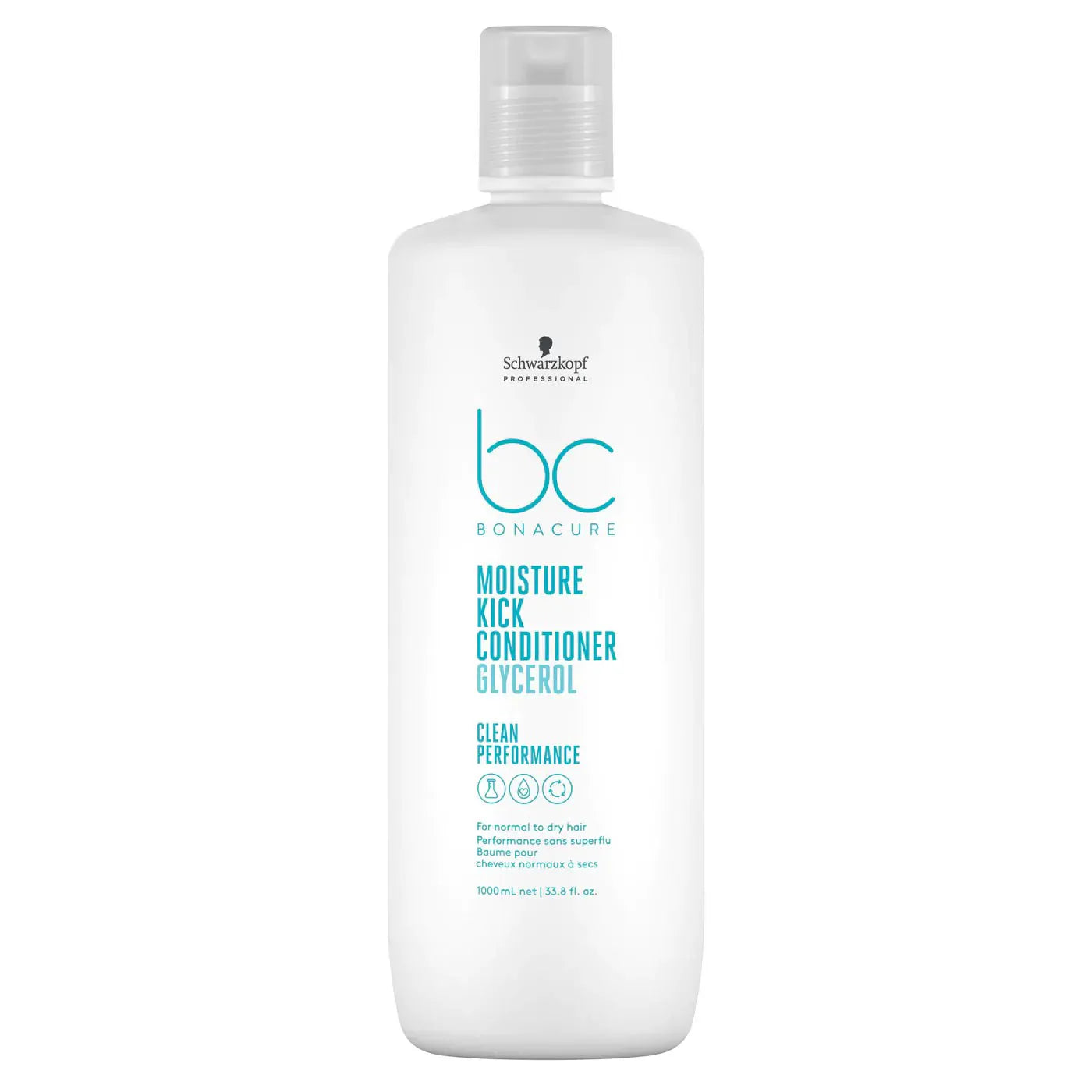 Schwarzkopf Professional BC Clean Performance Moisture Kick Shampoo & Conditioner 1000ml Duo - Salon Warehouse