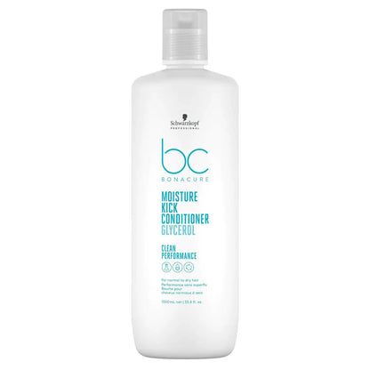 Schwarzkopf Professional BC Clean Performance Moisture Kick Shampoo & Conditioner 1000ml Duo - Salon Warehouse