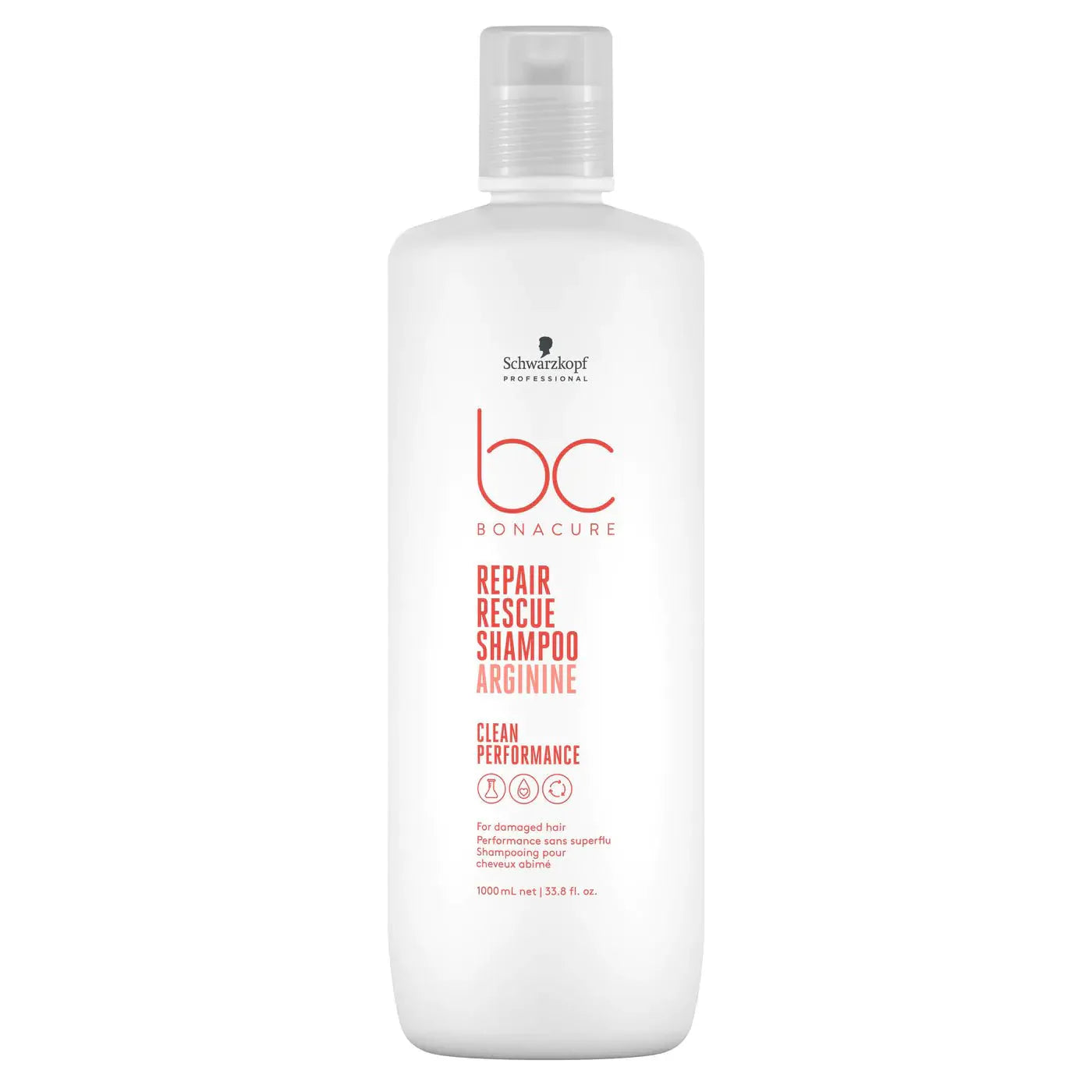 Schwarzkopf Professional BC Clean Performance Repair Rescue Shampoo & Conditioner 1000ml Duo - Salon Warehouse 