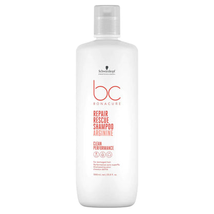 Schwarzkopf Professional BC Clean Performance Repair Rescue Shampoo & Conditioner 1000ml Duo - Salon Warehouse 