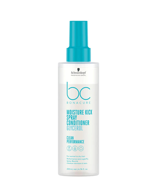 Schwarzkopf Professional Bonacure Clean Performance Hyaluronic Moisture Kick Spray Conditioner 200ml - Salon Warehouse