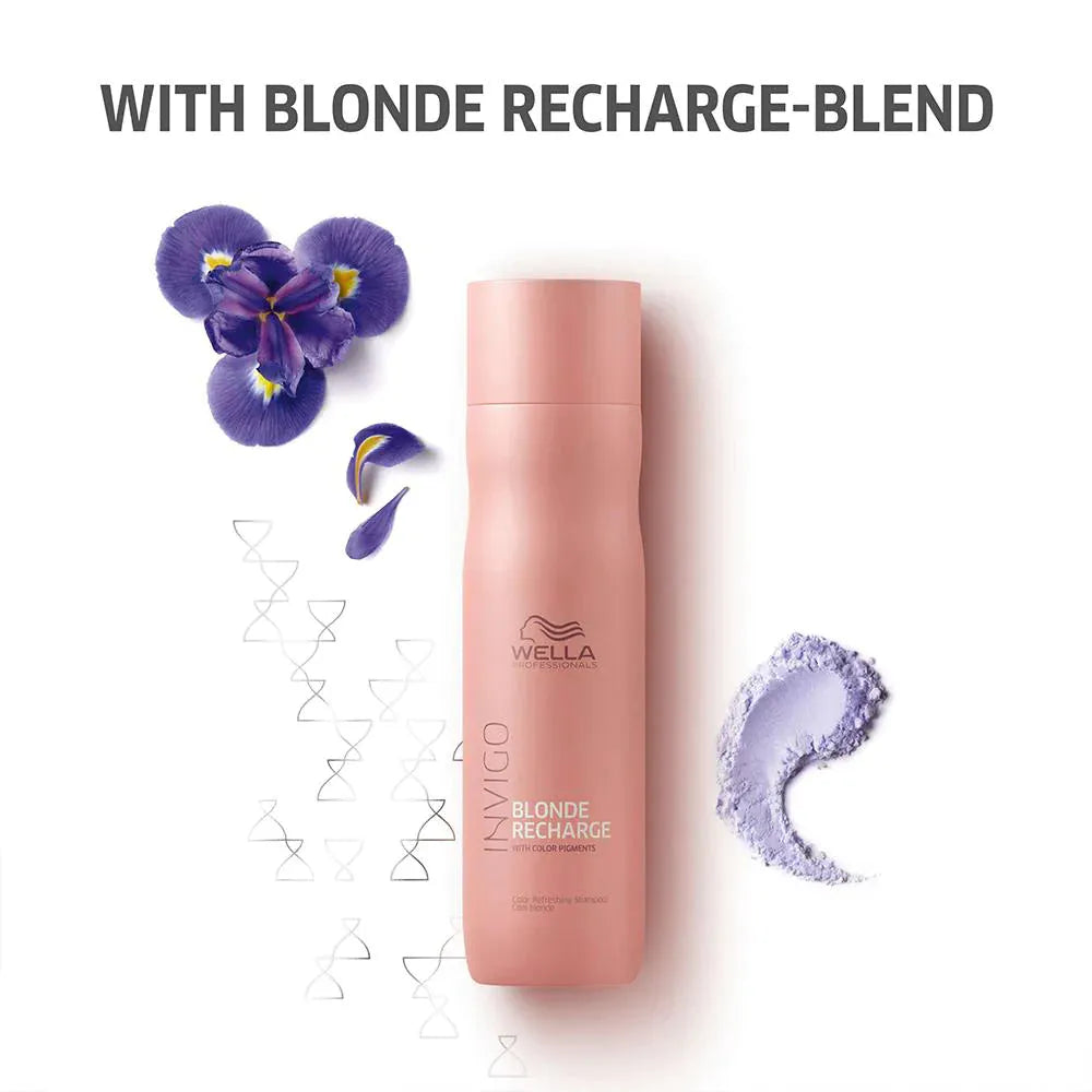 Wella Professionals Invigo Blonde Recharge Color Refreshing Shampoo 250ml - Salon Warehouse