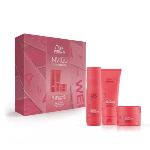 Wella Professionals Invigo Colour Brilliance Shampoo, Conditioner & Mask Trio Gift Pack - Salon Warehouse