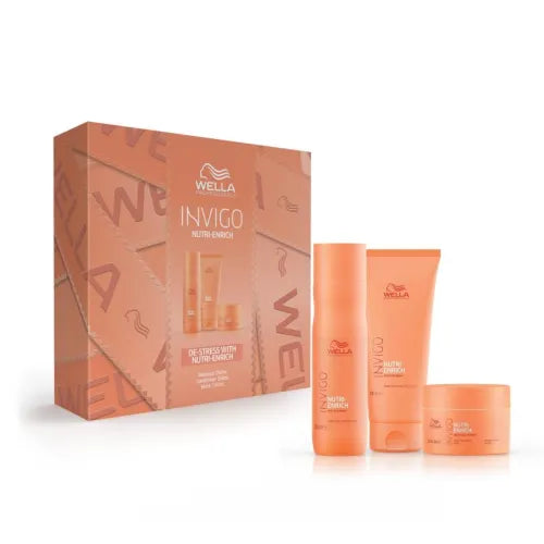 Wella Professionals Invigo Nutri-Enrich Shampoo, Conditioner & Mask Trio Gift Pack - Salon Warehouse