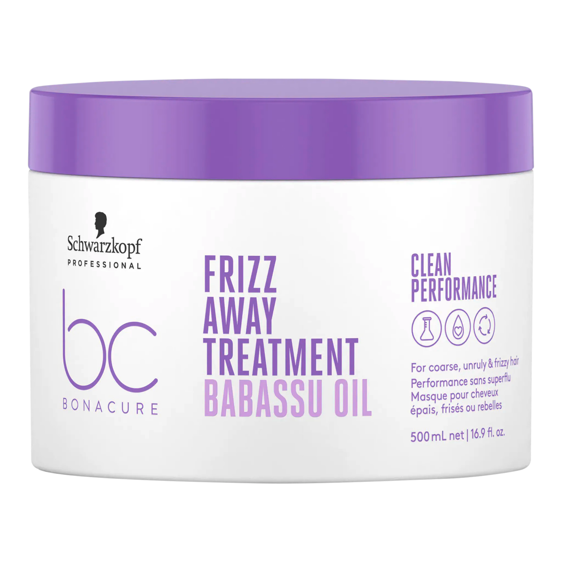 Schwarzkopf Professional Bc Bonacure Clean Performance Frizz Away Treatment 500ml - Salon Warehouse