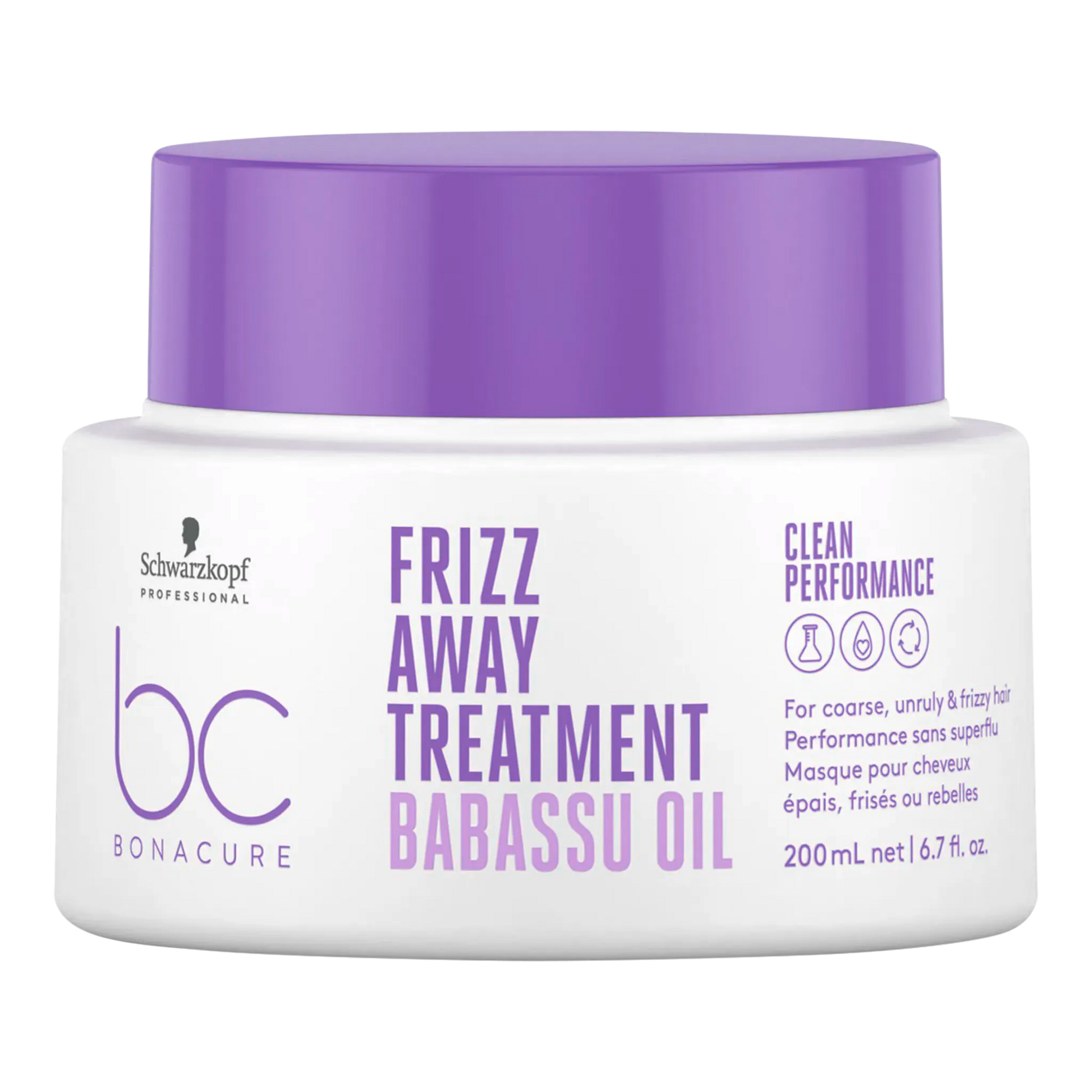 Schwarzkopf Professional Bc Bonacure Clean Performance Frizz-Away Shampoo, Conditioner, Treatment & Smoothing Oil Quad - Salon Warehouse