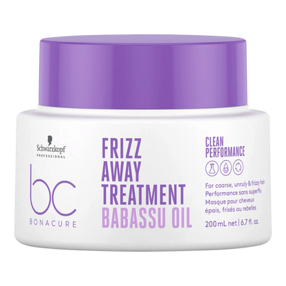 Schwarzkopf Professional Bc Bonacure Clean Performance Frizz-Away Shampoo, Conditioner, Treatment & Smoothing Oil Quad - Salon Warehouse