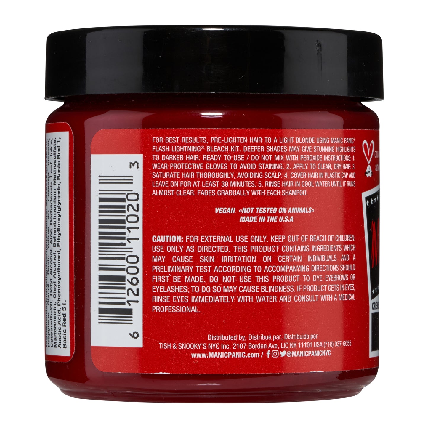 Manic Panic Pillarbox Red Jar 118ml - Salon Warehouse