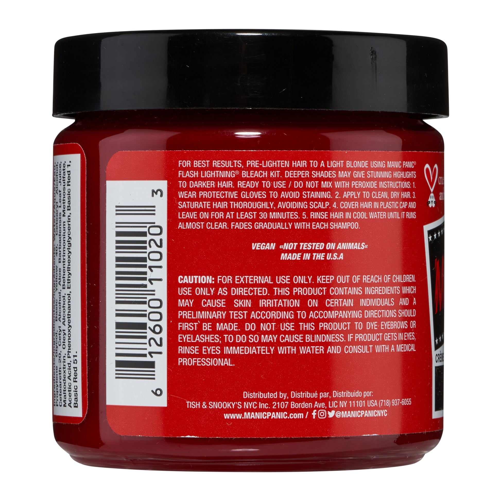 Manic Panic Pillarbox Red Jar 118ml - Salon Warehouse