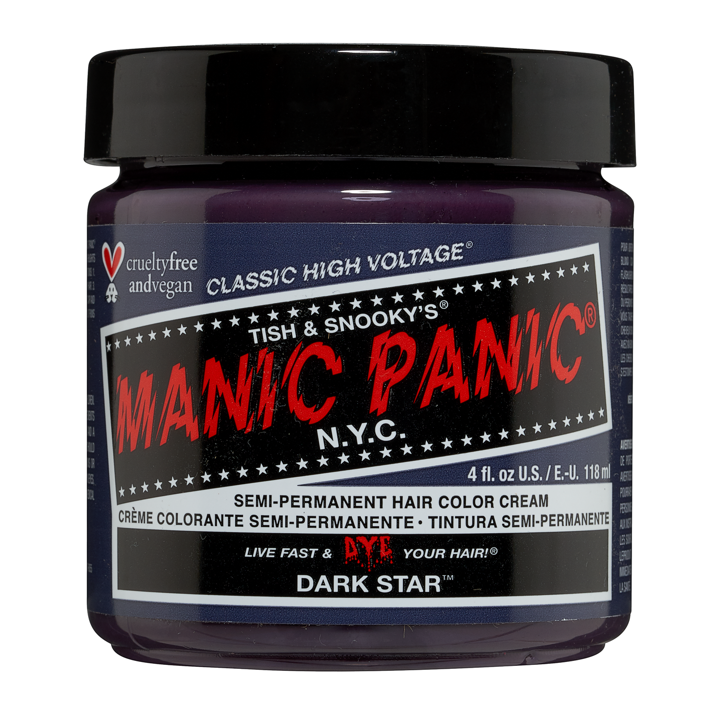 Manic Panic Dark Star Jar 118ml - Salon Warehouse