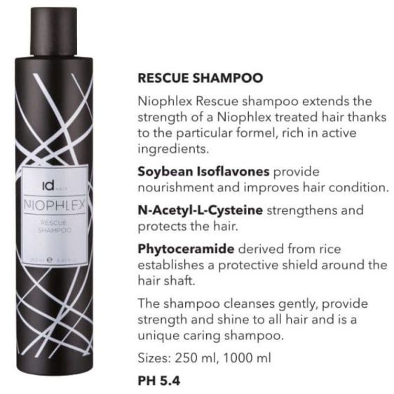 idHAIR Niophlex Rescue Shampoo 250ml - Salon Warehouse