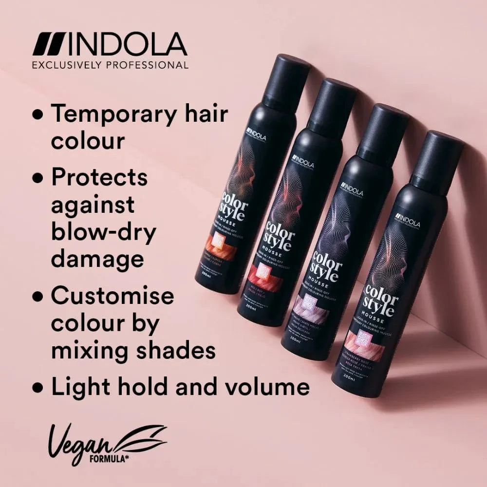 Indola Colour Style Mousse Dark Ash 200ml - Salon Warehouse