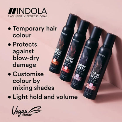 Indola Colour Style Mousse Dark Ash 200ml - Salon Warehouse